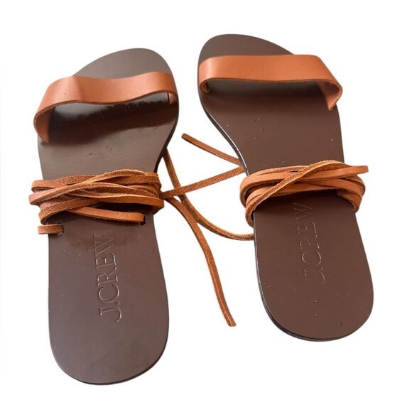 J.Crew Carsen made-in-Italy lace-up sandals in leather 6 - Picture 2 of 5